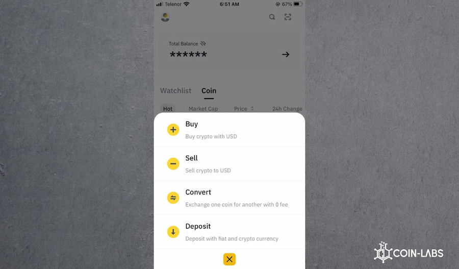 كيفية الشراء من تطبيق Binance 2