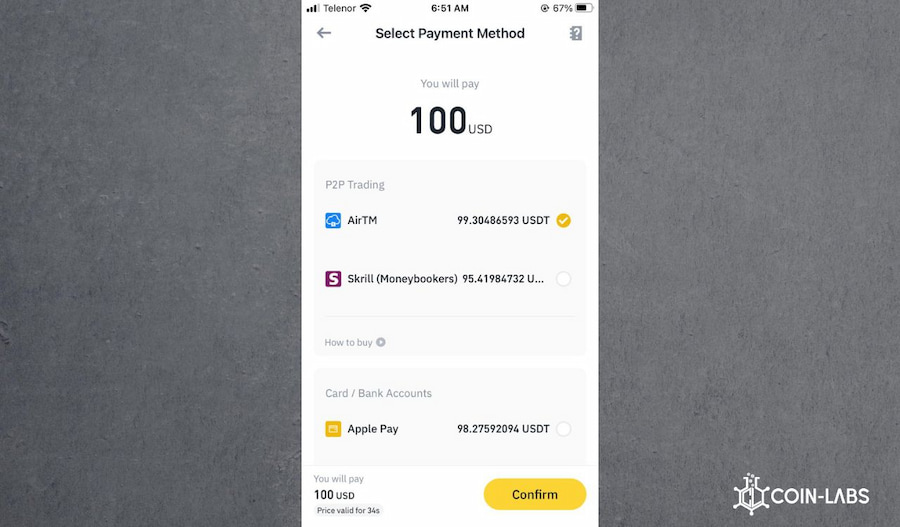 كيفية الشراء من تطبيق Binance 4